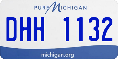 MI license plate DHH1132
