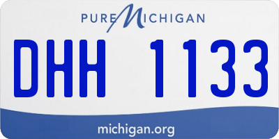 MI license plate DHH1133