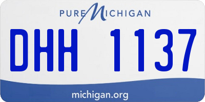 MI license plate DHH1137