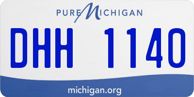 MI license plate DHH1140