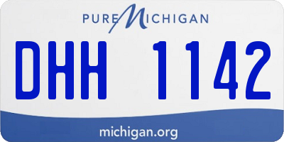 MI license plate DHH1142
