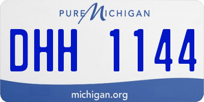 MI license plate DHH1144