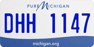 MI license plate DHH1147