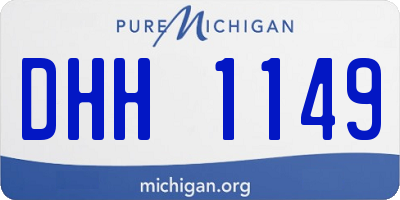 MI license plate DHH1149