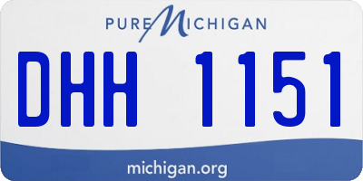 MI license plate DHH1151