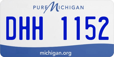 MI license plate DHH1152