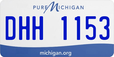 MI license plate DHH1153