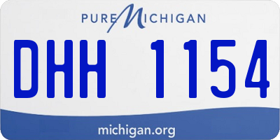 MI license plate DHH1154