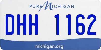 MI license plate DHH1162