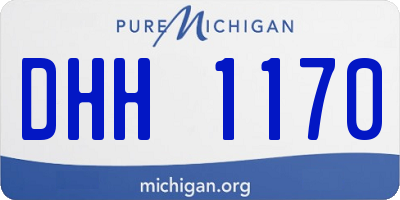 MI license plate DHH1170