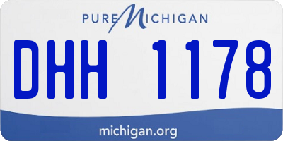 MI license plate DHH1178