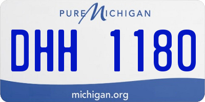 MI license plate DHH1180