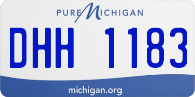 MI license plate DHH1183