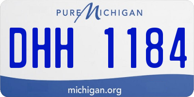 MI license plate DHH1184