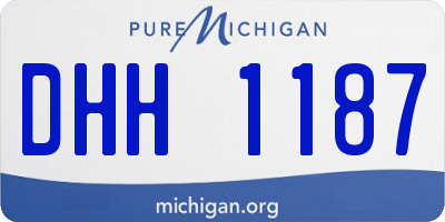 MI license plate DHH1187