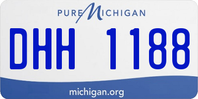 MI license plate DHH1188