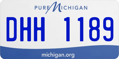 MI license plate DHH1189