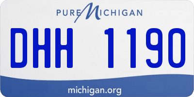 MI license plate DHH1190