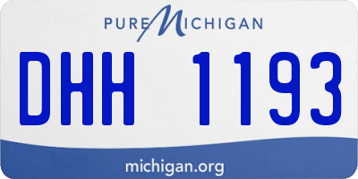 MI license plate DHH1193