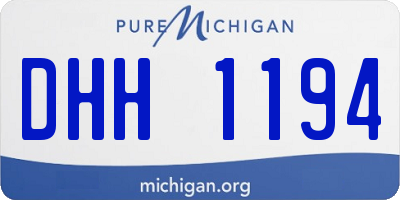 MI license plate DHH1194
