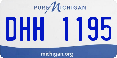 MI license plate DHH1195