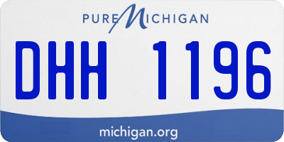 MI license plate DHH1196