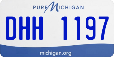 MI license plate DHH1197