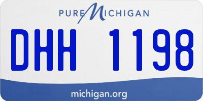 MI license plate DHH1198