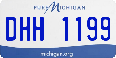MI license plate DHH1199