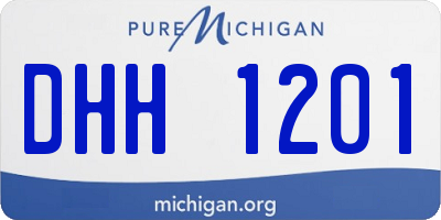 MI license plate DHH1201