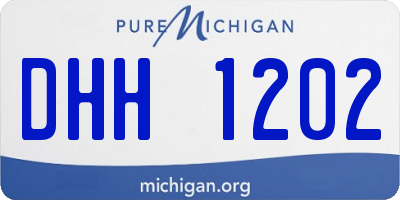 MI license plate DHH1202