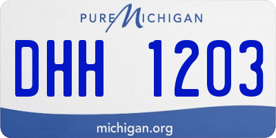 MI license plate DHH1203