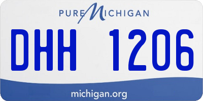 MI license plate DHH1206