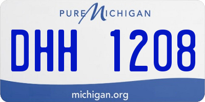 MI license plate DHH1208