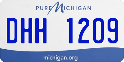 MI license plate DHH1209