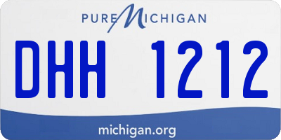 MI license plate DHH1212