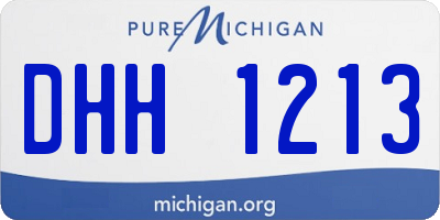 MI license plate DHH1213