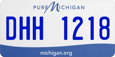 MI license plate DHH1218