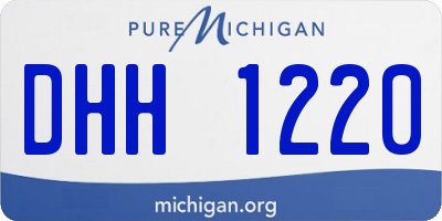 MI license plate DHH1220