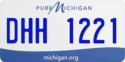 MI license plate DHH1221