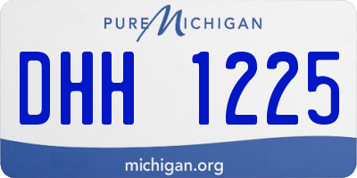 MI license plate DHH1225