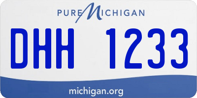 MI license plate DHH1233