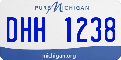 MI license plate DHH1238