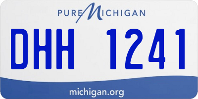 MI license plate DHH1241