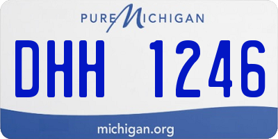 MI license plate DHH1246