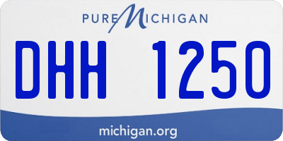 MI license plate DHH1250