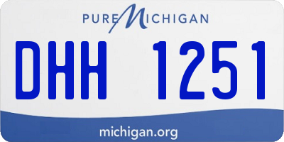 MI license plate DHH1251