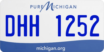 MI license plate DHH1252