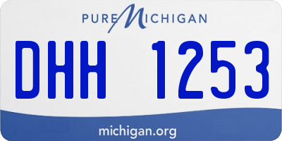 MI license plate DHH1253