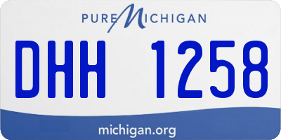 MI license plate DHH1258